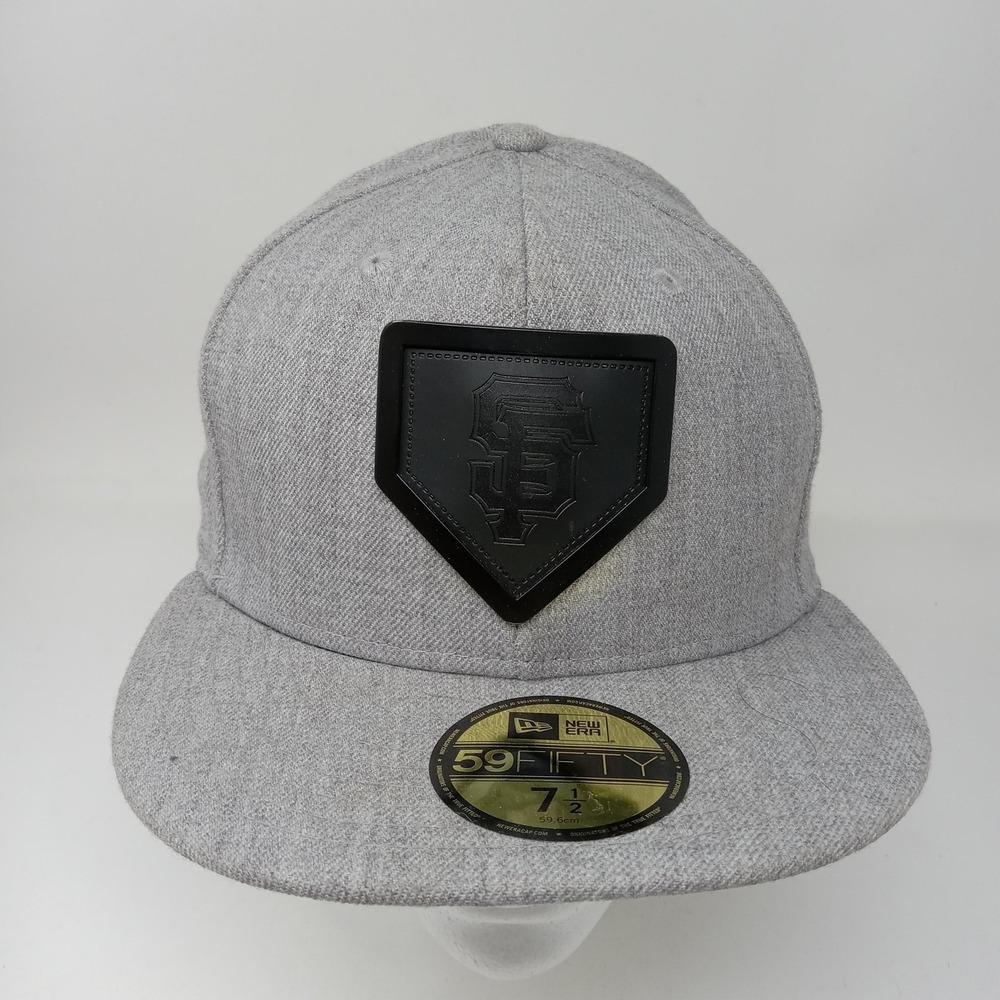 San Francisco Giants Hat Cap Fitted Mens 7 1/2 Gray MLB Baseball New Era 59FIFTY